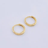 Candongas Carril Liso 0.95gr / 1cm / Oro Amarillo 18K *