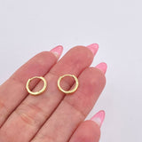 Candongas Carril Liso 0.95gr / 1cm / Oro Amarillo 18K *