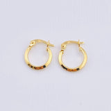 Candongas Clau 0.7gr / 1.2cm / Oro Amarillo 18K *