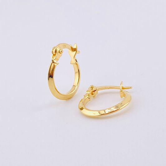 Candongas Clau 0.7gr / 1.2cm / Oro Amarillo 18K *