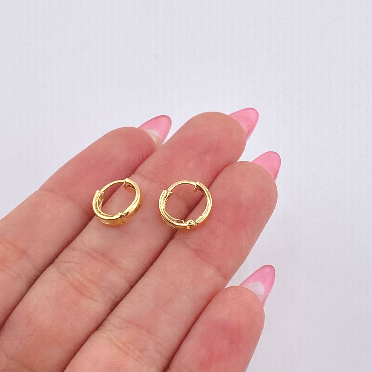 Candongas Carril 0.85gr / 1cm / Oro Amarillo 18K *