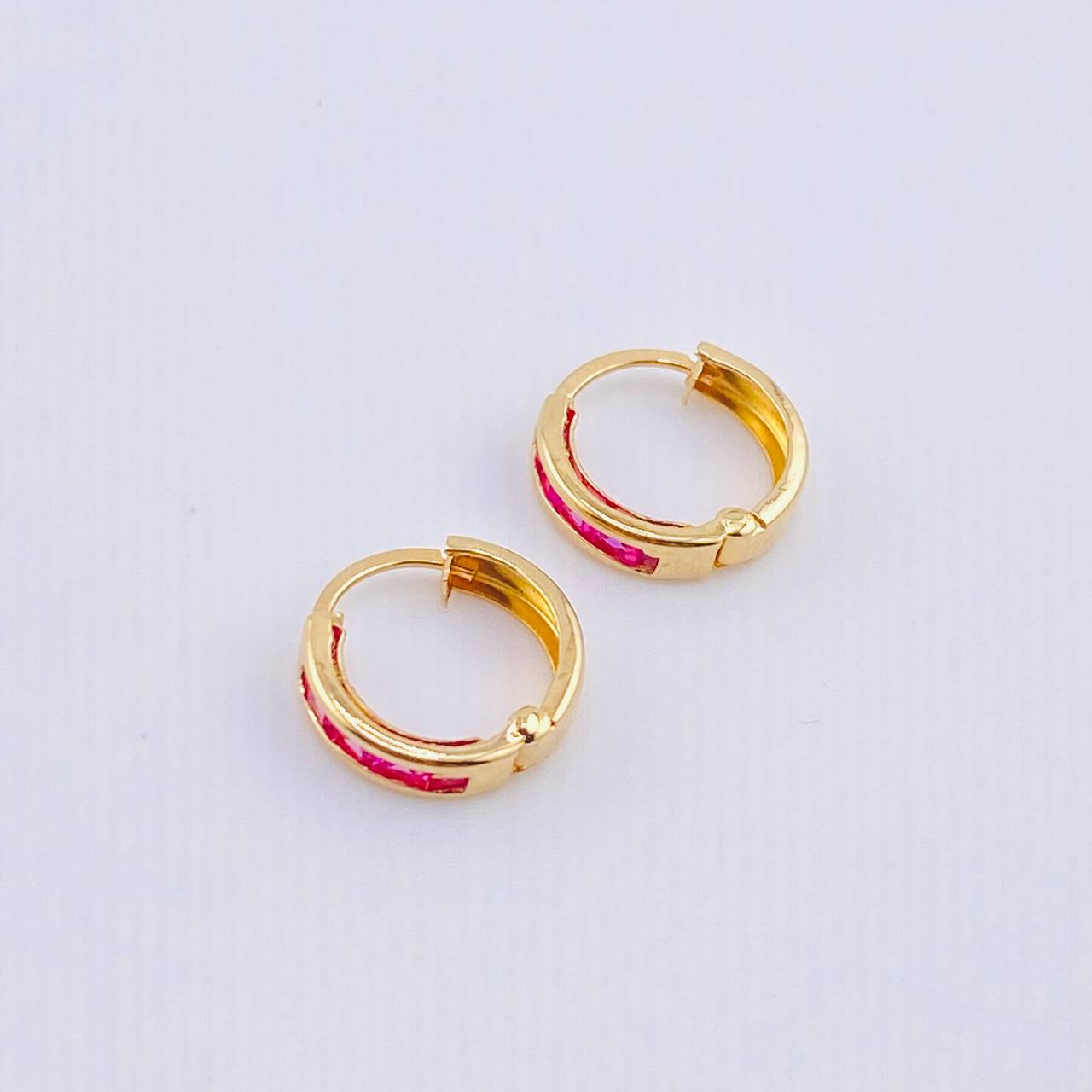 Candongas Carril 0.8gr / 1cm / Oro Amarillo 18K *
