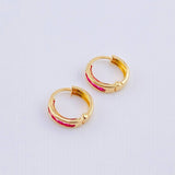 Candongas Carril 0.8gr / 1cm / Oro Amarillo 18K *