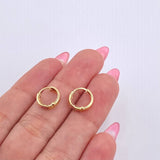 Candongas Carril 0.8gr / 1cm / Oro Amarillo 18K *