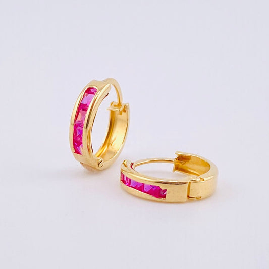 Candongas Carril 0.8gr / 1cm / Oro Amarillo 18K *