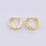 Candongas Doble Carril 2.05gr / 1cm / Oro Amarillo 18K *