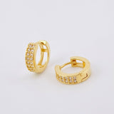 Candongas Doble Carril 2.05gr / 1cm / Oro Amarillo 18K *