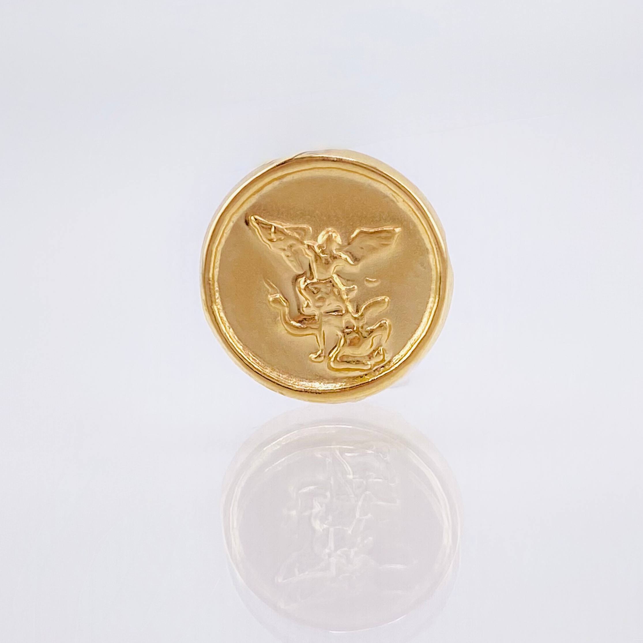 Herraje San Miguel Arcangel 0.75 g / 1.2 cm Oro Amarillo 18K