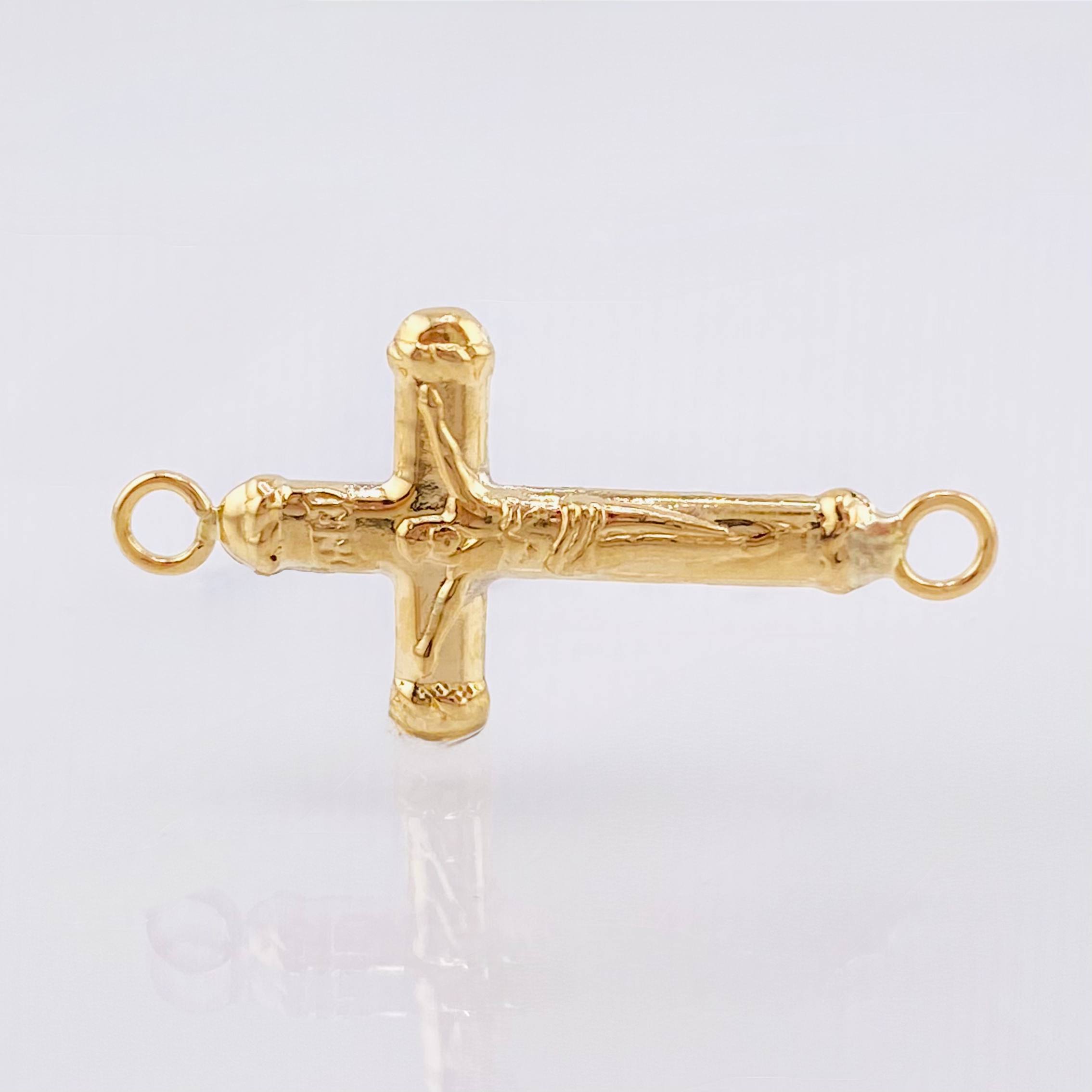 Herraje Cruz Cristo 0.6gr / 2.7cm / Oro Amarillo 18K *