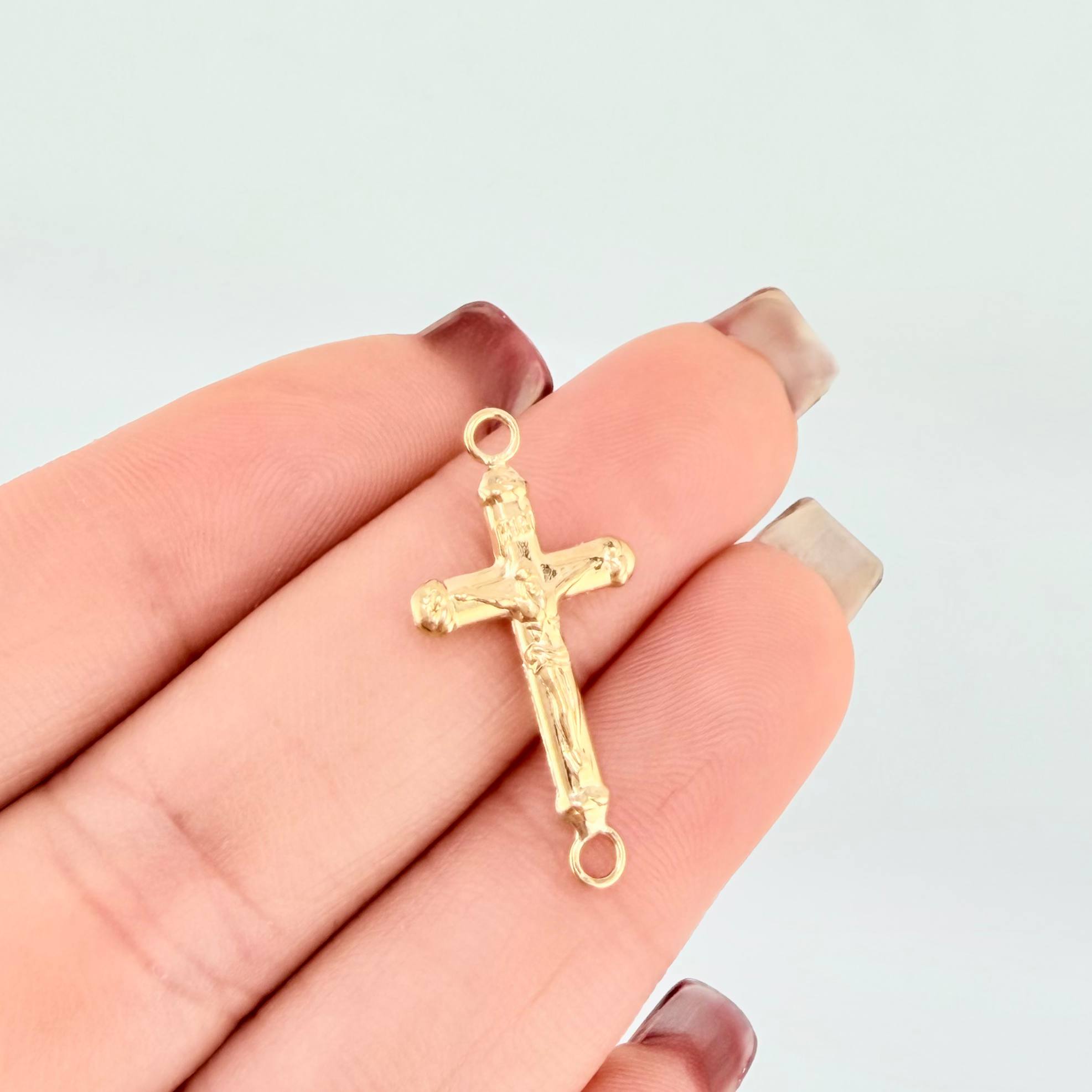 Herraje Cruz Cristo 0.6gr / 2.7cm / Oro Amarillo 18K *