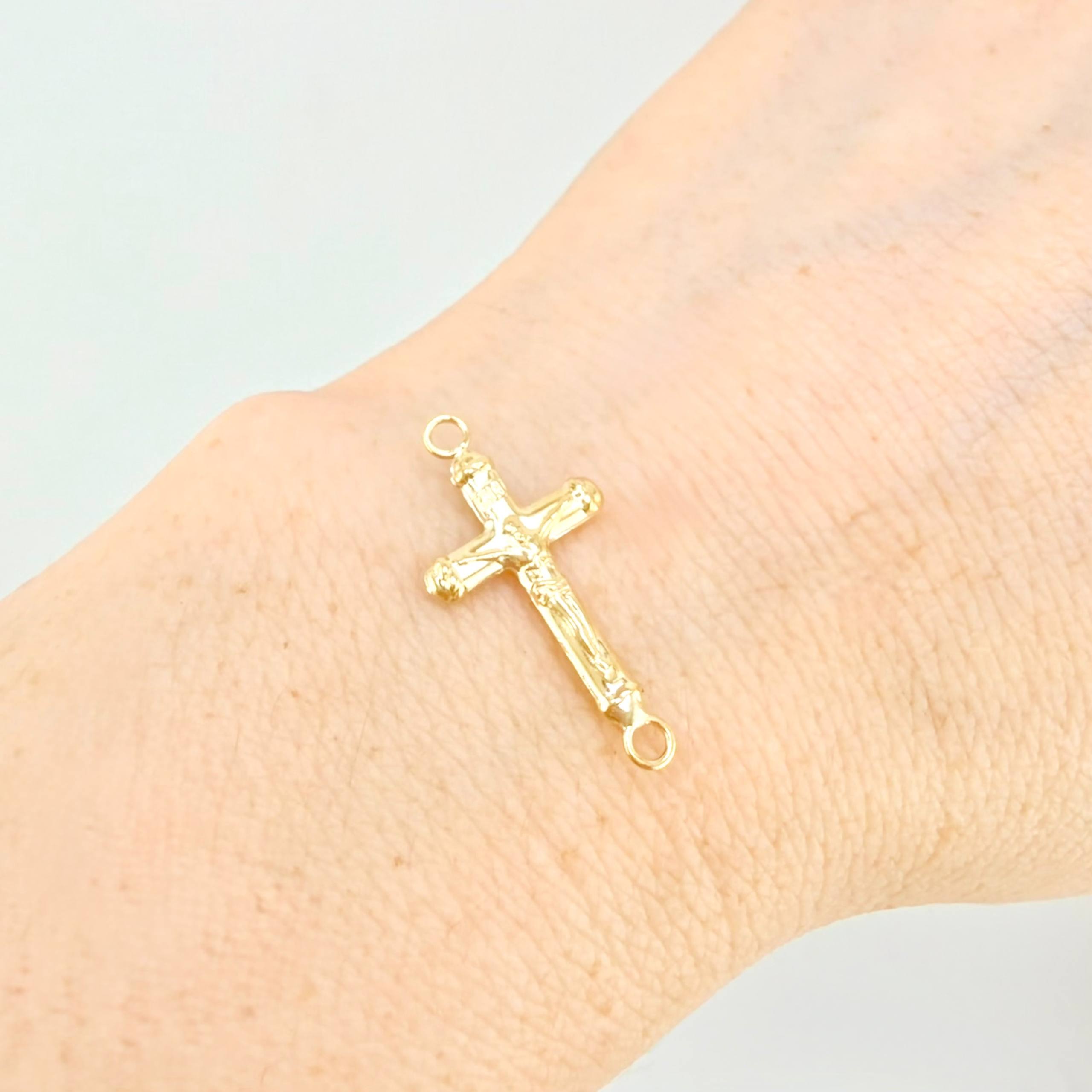 Herraje Cruz Cristo 0.6gr / 2.7cm / Oro Amarillo 18K