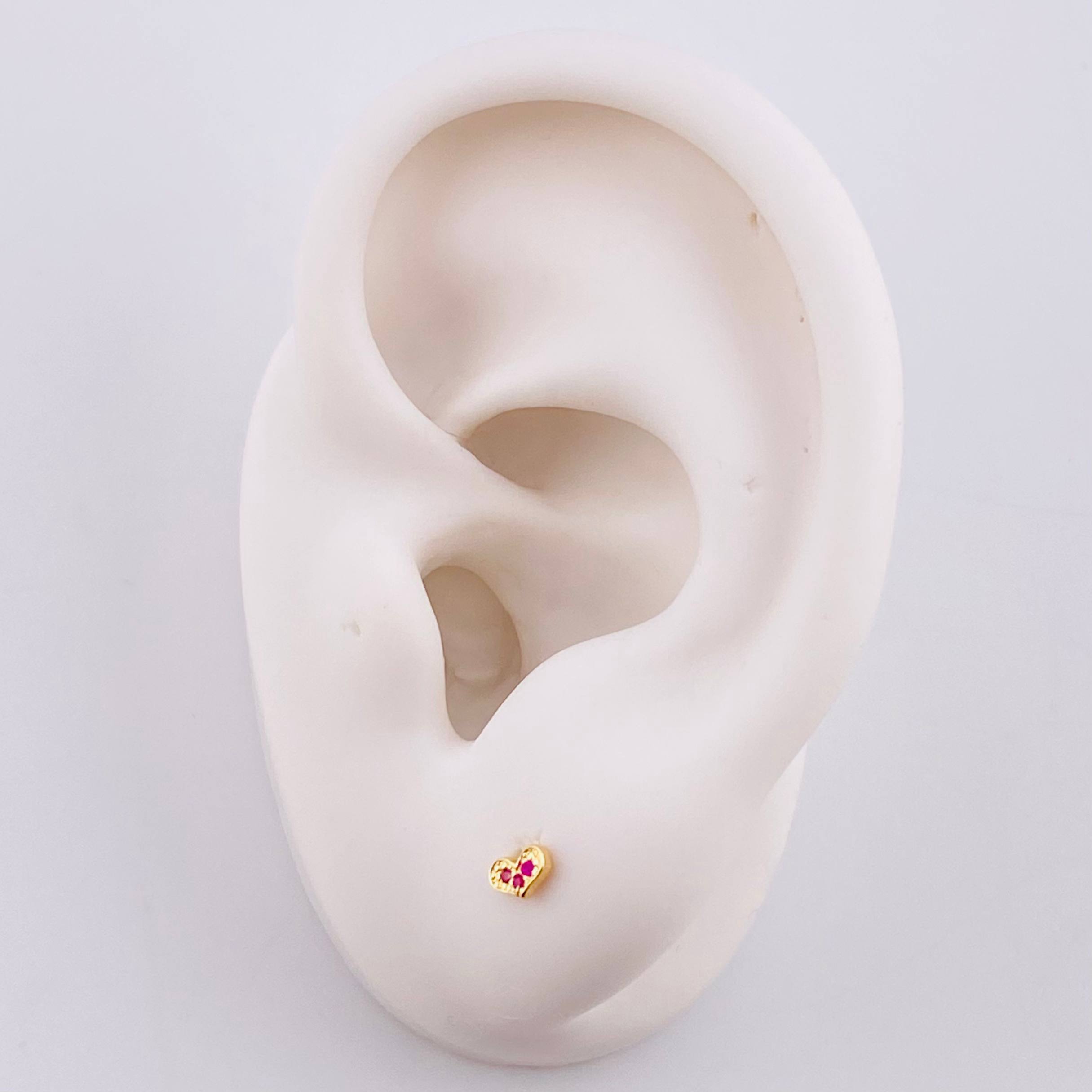 Topos Corazón 0.45g / in / 1.3mm Oro Amarillo 18K