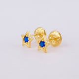 Topos Estrella 0.7g / in / 4.4mm Oro Amarillo 18K