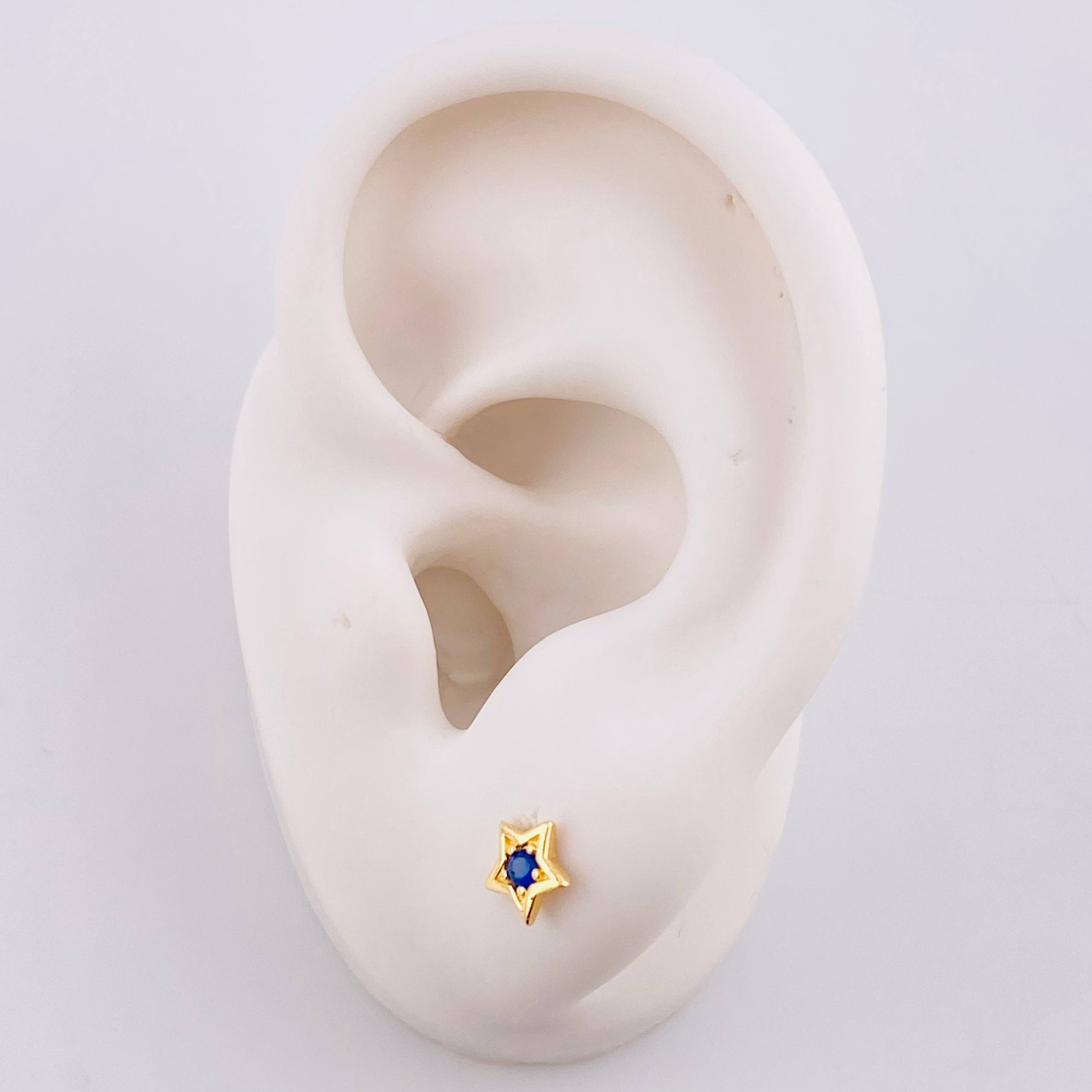 Topos Estrella 0.7g / in / 4.4mm Oro Amarillo 18K