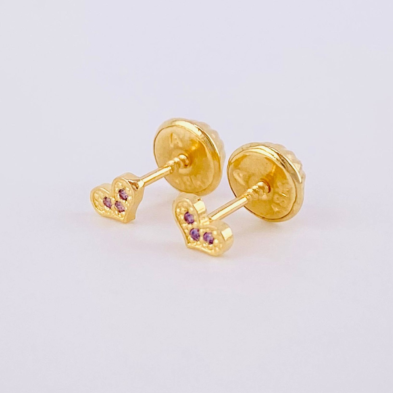 Topos Corazón 0.5g / in / 2.7mm Oro Amarillo 18K