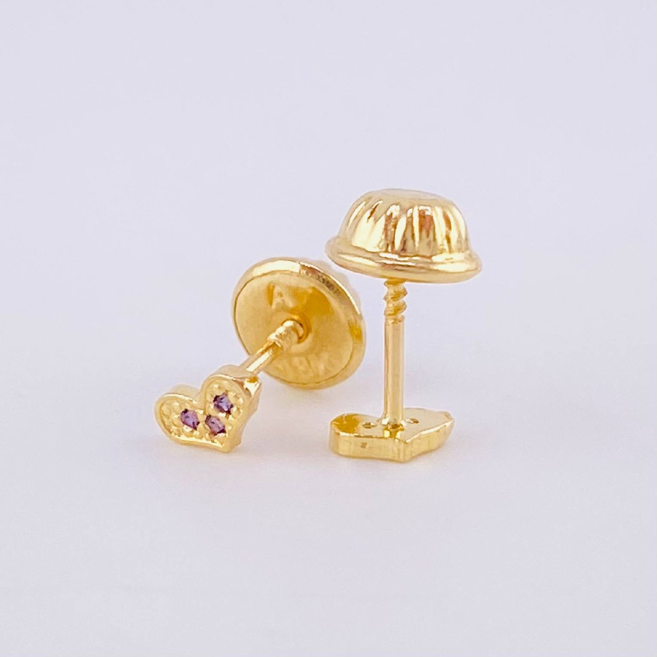 Topos Corazón 0.5g / in / 2.7mm Oro Amarillo 18K