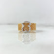 Anillo Malla Oso TS 7.4gr / T6 3/4 / Dos Oros Amarillo Blanco ©