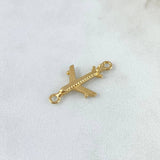 Herraje Avion 1.2gr / 2.4cm / Oro Amarillo 18K *