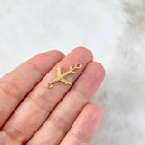 Herraje Avion 1.2gr / 2.4cm / Oro Amarillo 18K *