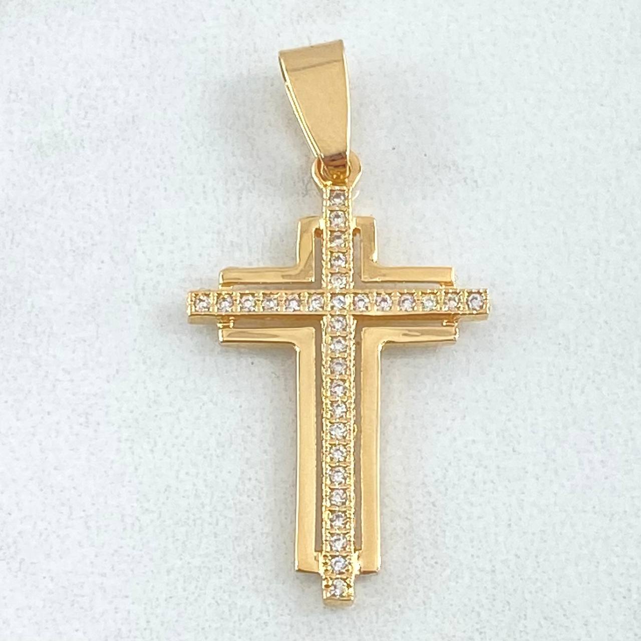 Dije Cruz Latina Superpuesta 2.15gr / 3.3cm / Oro 18K ©