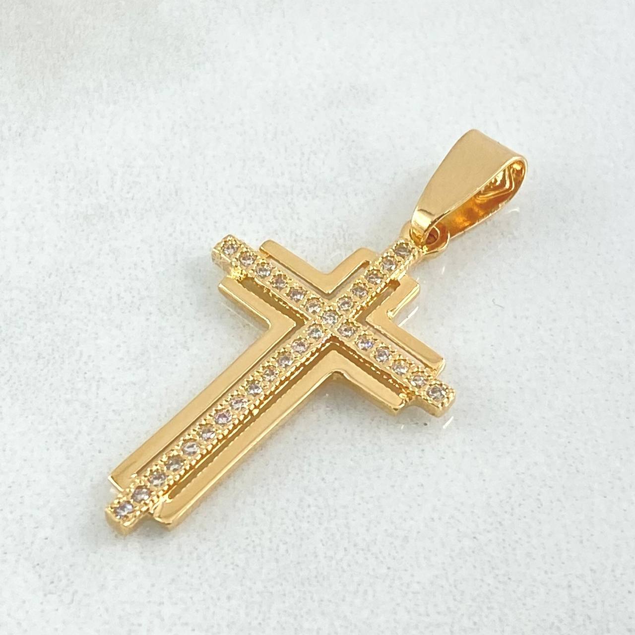 Dije Cruz Latina Superpuesta 2.15gr / 3.3cm / Oro 18K ©