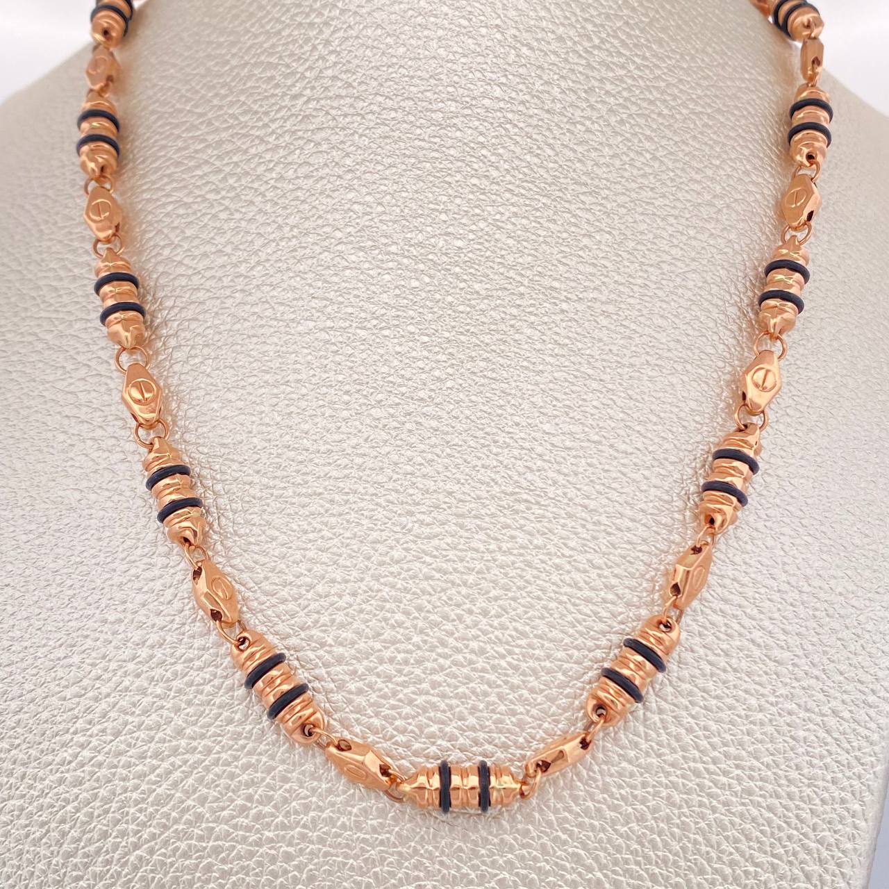 Cadena Rustica Barril Tornillo 16.85gr / 61cm / 5.2mm Oro Rosa 18K $