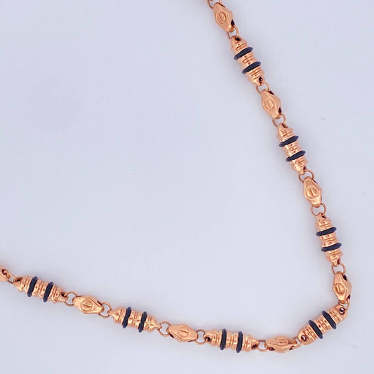 Cadena Rustica Barril Tornillo 16.85gr / 61cm / 5.2mm Oro Rosa 18K $