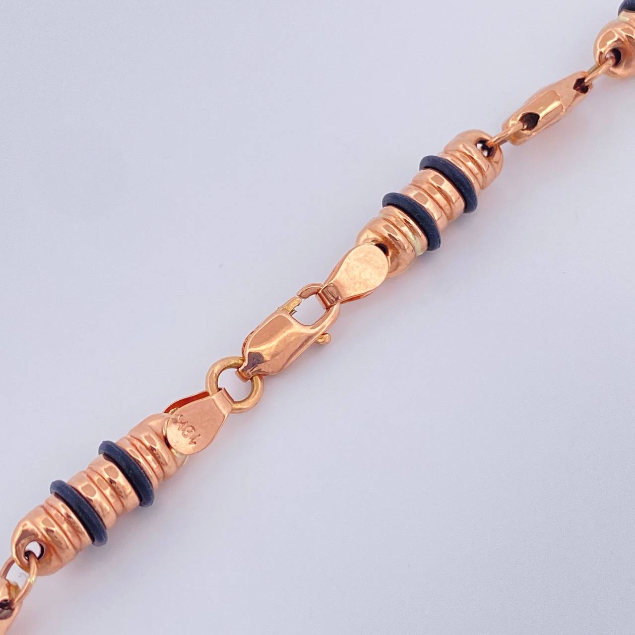 Cadena Rustica Barril Tornillo 16.85gr / 61cm / 5.2mm Oro Rosa 18K $