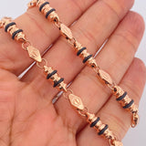 Cadena Rustica Barril Tornillo 16.85gr / 61cm / 5.2mm Oro Rosa 18K $