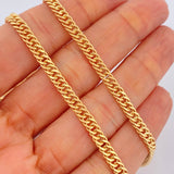 Cadena Cubana 12.55gr / 55.7cm / 4.1mm Oro Amarillo +1 18K $