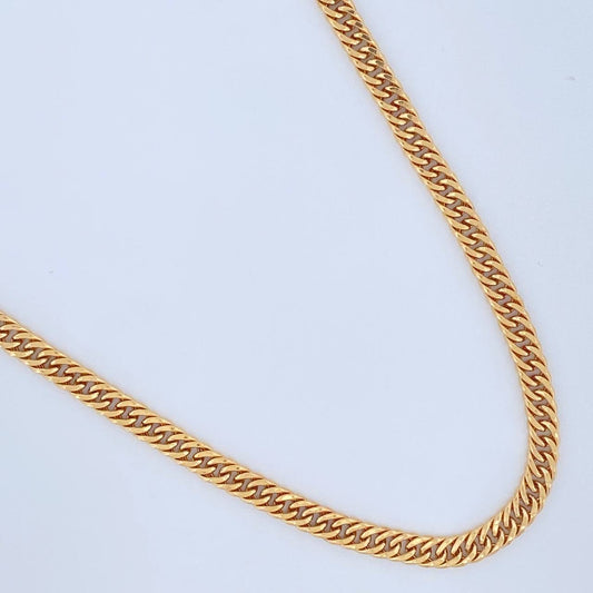 Cadena Cubana 12.55gr / 55.7cm / 4.1mm Oro Amarillo +1 18K $