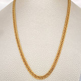 Cadena Cubana 12.55gr / 55.7cm / 4.1mm Oro Amarillo +1 18K $