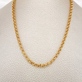 Cadena Roll-on 10.8gr / 60.5cm / 3.8mm Oro Amarillo +3 18K $