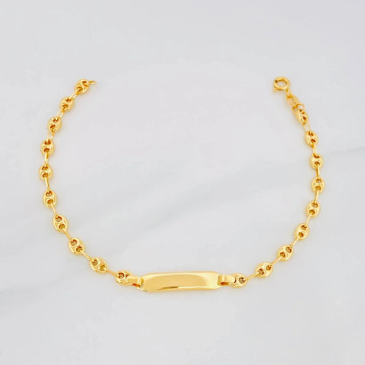 Pulso Bebé GC Placa Rectangular 1.95g / 14.7cm / 3.5mm Oro Amarillo 18K