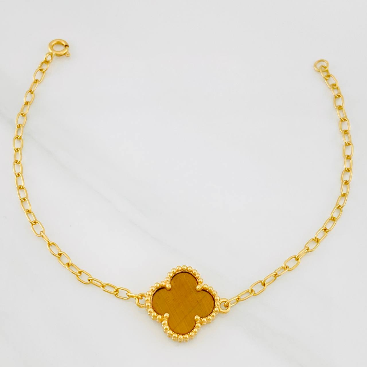 Pulso Cajón Trébol 4.35g / 17.6cm / 2.45mm Oro Amarillo 18K