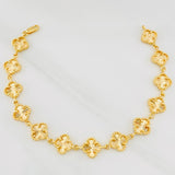 Pulso Trébol Diamantado 16.05g / 19.3cm / 9.91mm Oro Amarillo 18K