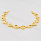 Pulso Trébol Diamantado 16.05g / 19.3cm / 9.91mm Oro Amarillo 18K
