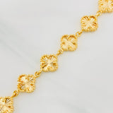 Pulso Trébol Diamantado 16.05g / 19.3cm / 9.91mm Oro Amarillo 18K
