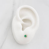 Topos Cuatro Garras Esmeraldas 15pts 0.65g / 1.3mm Oro Amarillo 18K