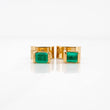 Topos Rectangulo Esmeraldas 10pts 1.25g / 1.4mm Oro Amarillo 18K