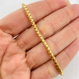 Pulso Veneciano Infinito 6.25g / 21.05cm / 2.87mm Dos Oros Amarillo Blanco 18K