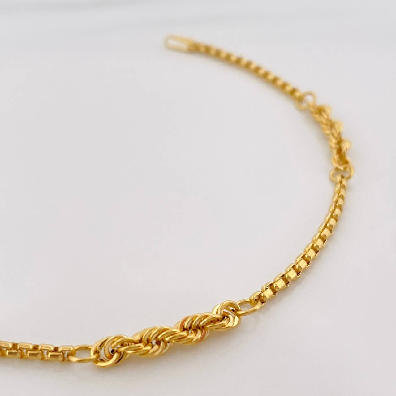 Pulso Duo Lazo Veneciano 2.45g / 19.05cm / 3.1mm Oro Amarillo 18K