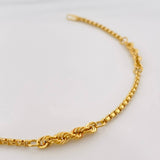 Pulso Duo Lazo Veneciano 2.45g / 19.05cm / 3.1mm Oro Amarillo 18K