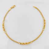 Pulso Duo Lazo Veneciano 2.45g / 19.05cm / 3.1mm Oro Amarillo 18K