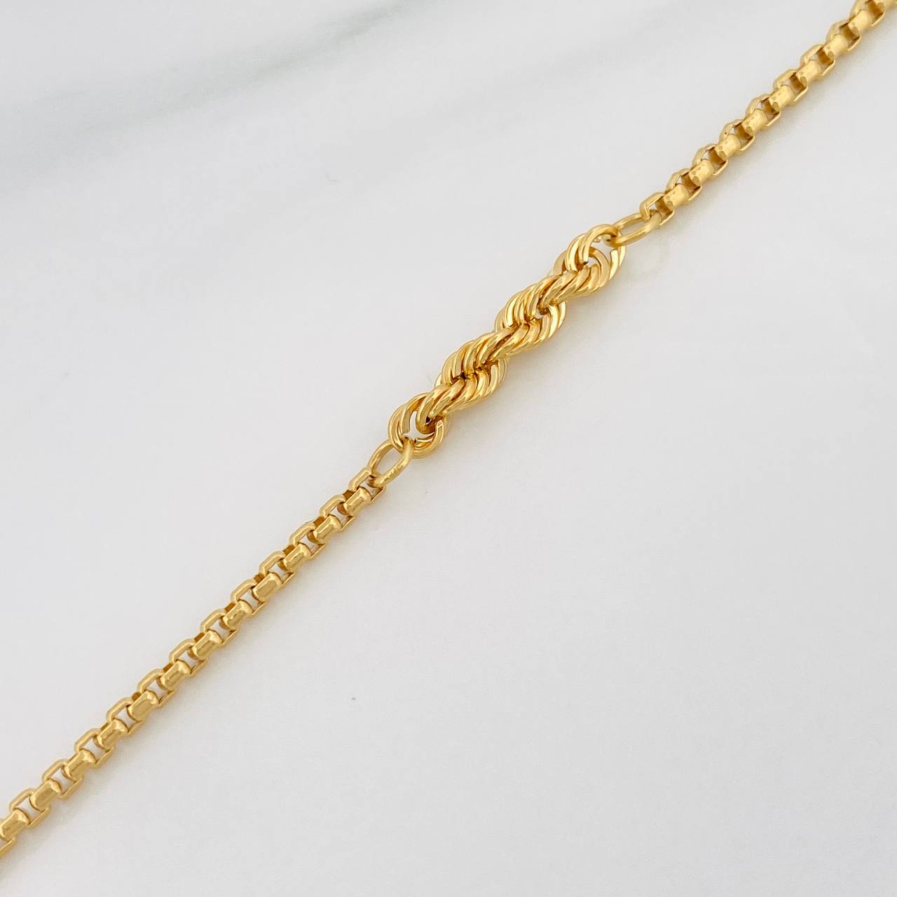 Pulso Duo Lazo Veneciano 2.45g / 19.05cm / 3.1mm Oro Amarillo 18K