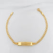 Pulso Cubano Placa Rectangular 3.7g / 18cm / 3.12mm Oro Amarillo 18K