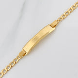 Pulso Cubano Placa Rectangular 3.7g / 18cm / 3.12mm Oro Amarillo 18K