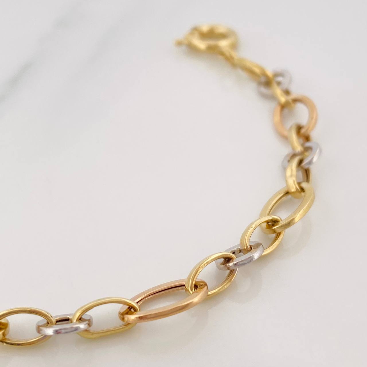 Pulso Aros 4.05g / 19cm / 6.87mm Tres Oros 18K