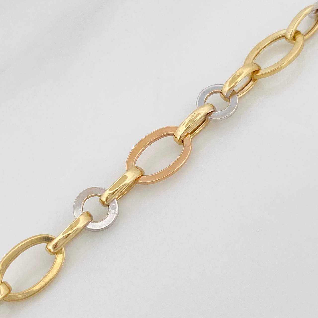 Pulso Aros 4.05g / 19cm / 6.87mm Tres Oros 18K