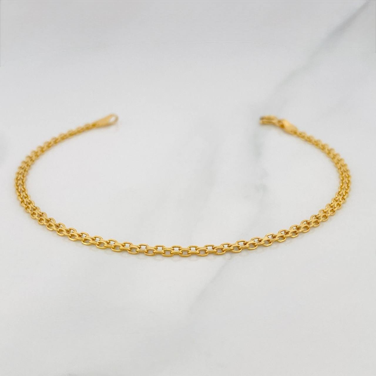 Pulso Chino 1.35g / 19.1cm / 2.45mm Oro Amarillo 18K